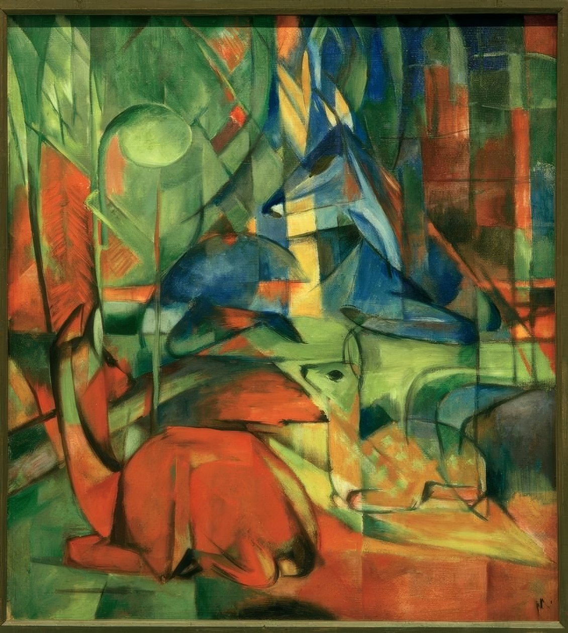 Jeleń w lesie II autorstwa Franz Marc