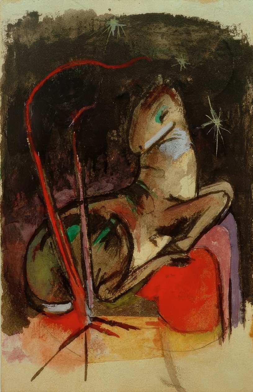 Odpoczywające zwierzę autorstwa Franz Marc