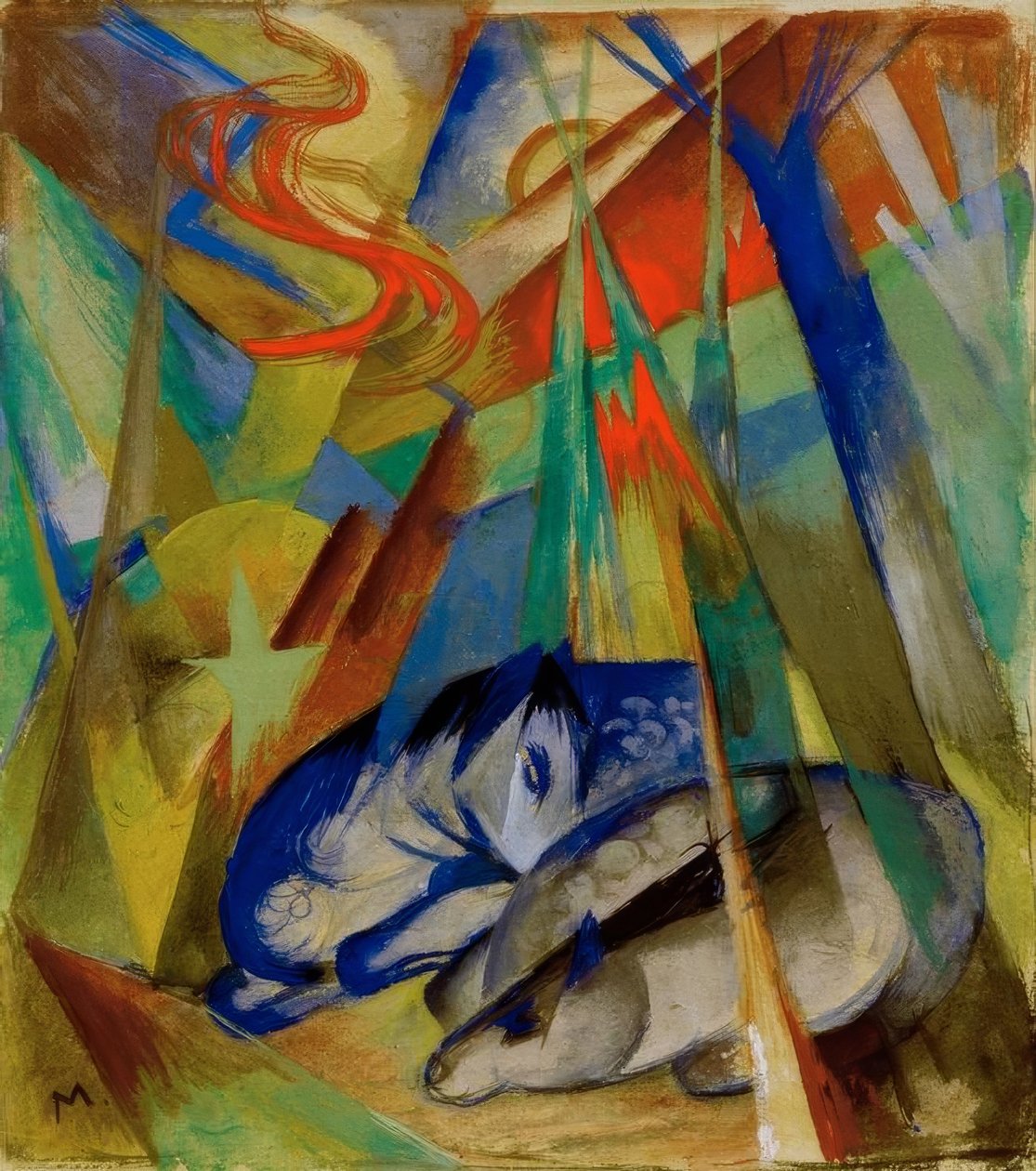 Śpiące zwierzęta autorstwa Franz Marc