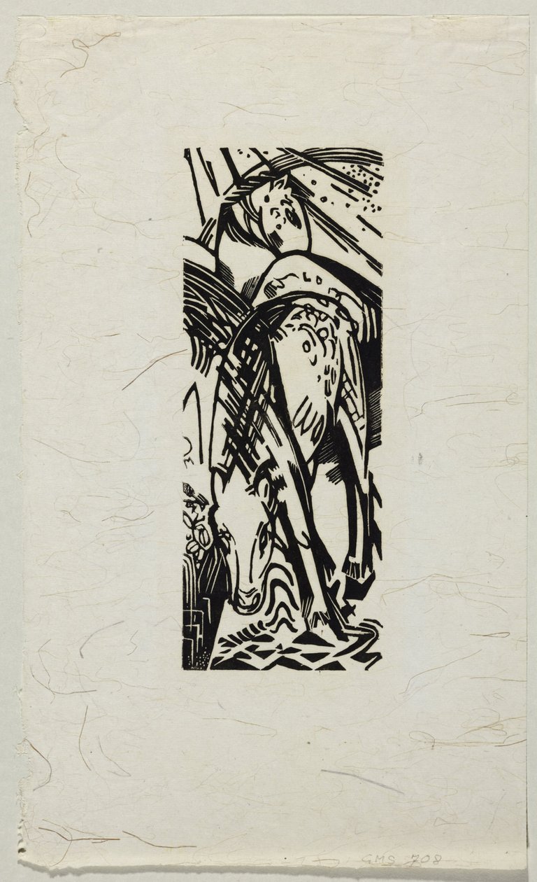 pijący koń autorstwa Franz Marc