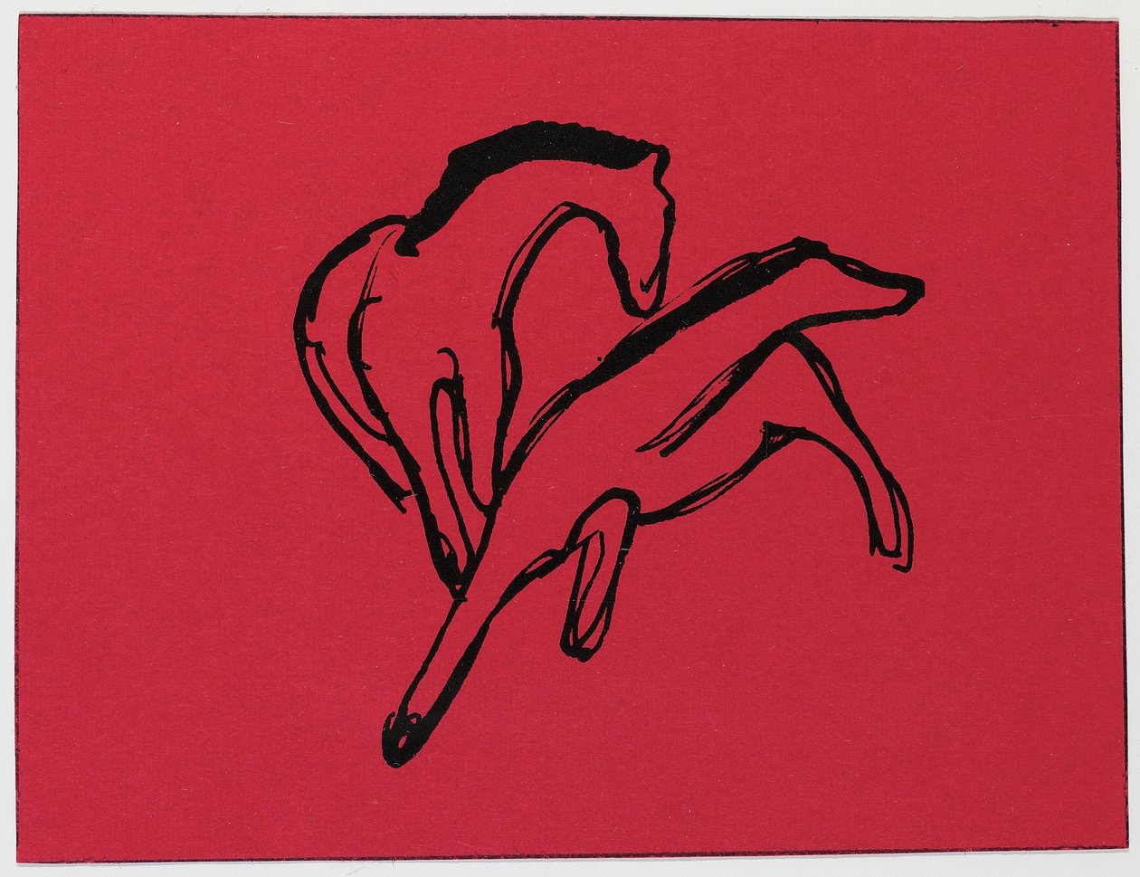 Dwa konie autorstwa Franz Marc