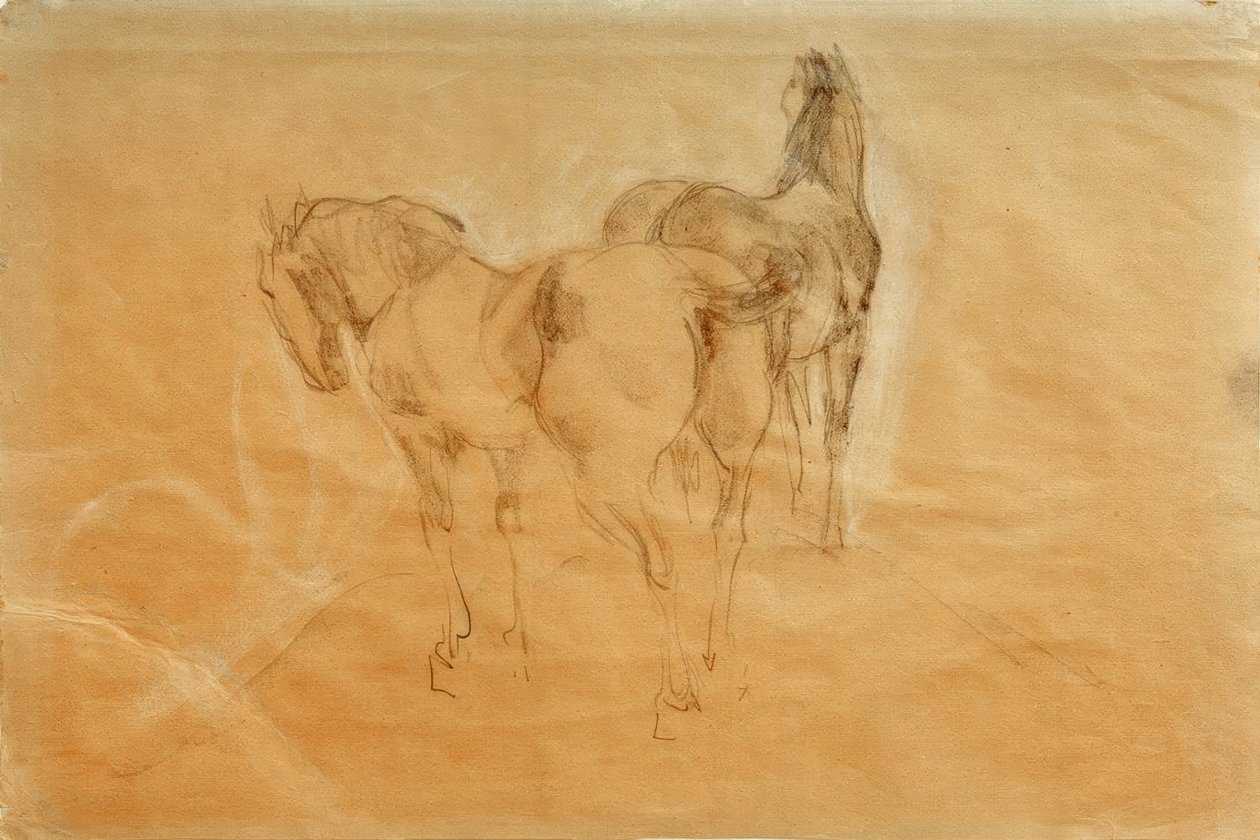 Dwa konie autorstwa Franz Marc