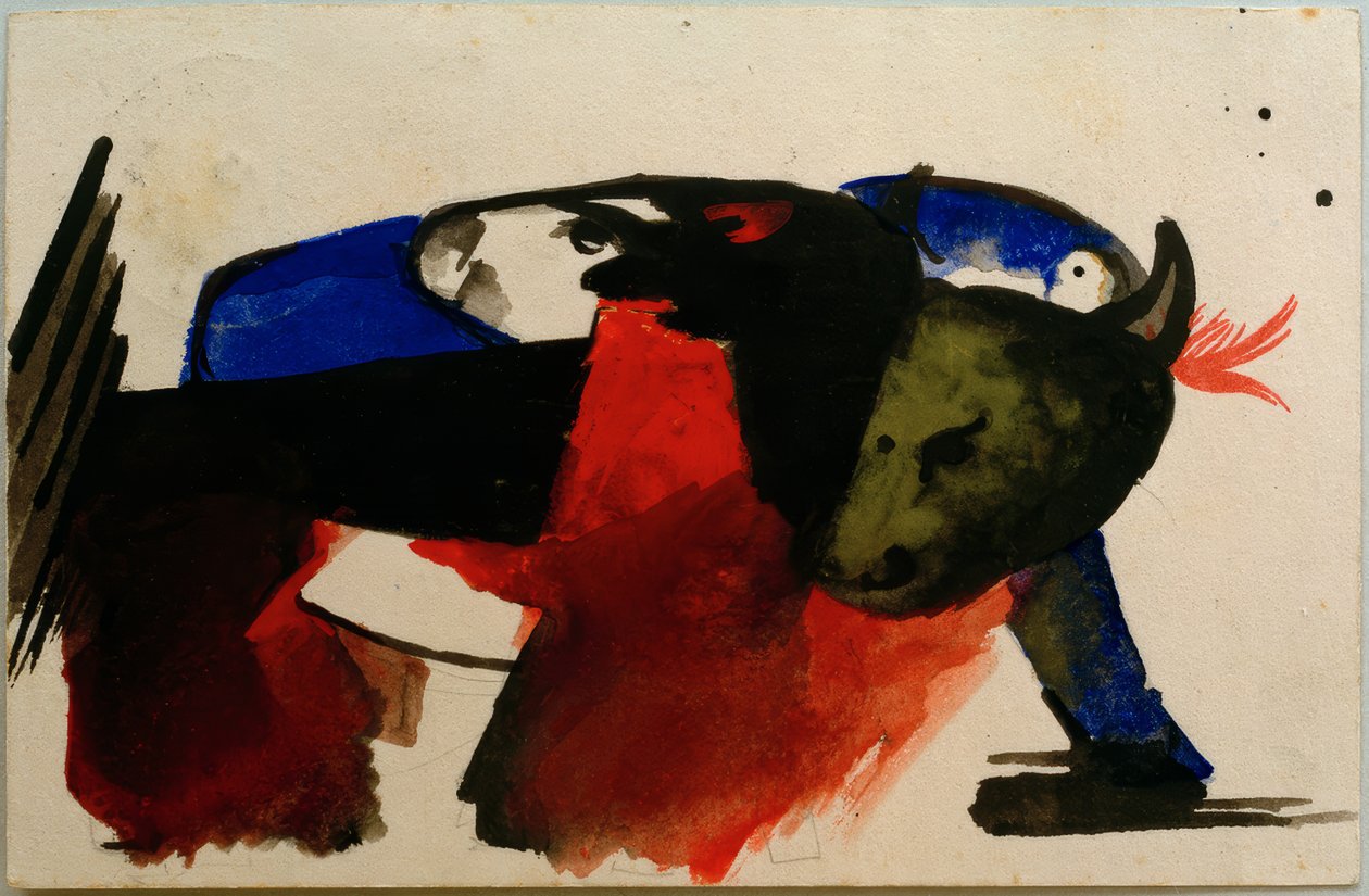 Dwa zwierzęta autorstwa Franz Marc
