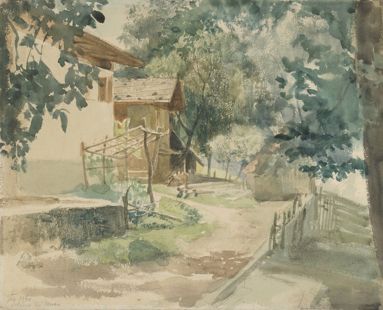 Gospodarstwo pod Merano, 1860. autorstwa Franz Meyerheim