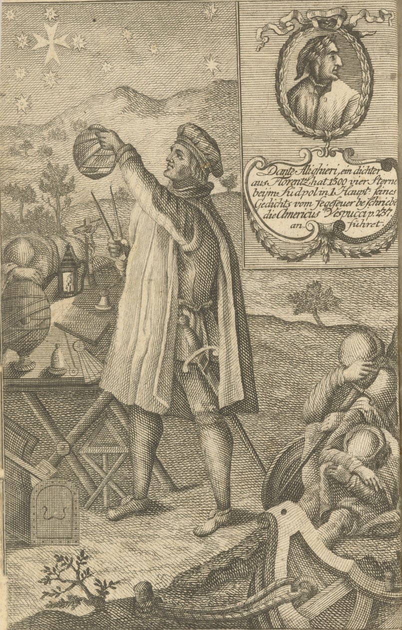 Amerigo Vespucci, 1748. autorstwa Franz Nikolaus Rolffsen