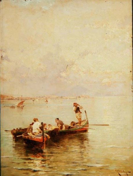 Krajobraz jeziora autorstwa Franz Richard Unterberger