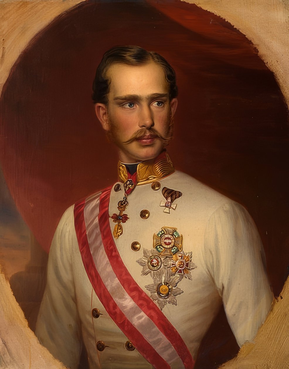 Cesarz Franciszek Józef I z Austrii (1830-1916) autorstwa Franz Schrotzberg