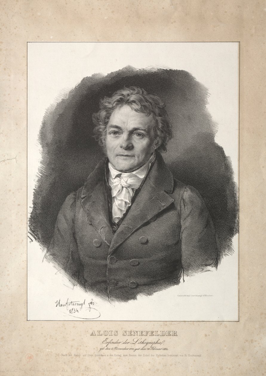 Aloys Senefelder autorstwa Franz Seraph Hanfstaengl