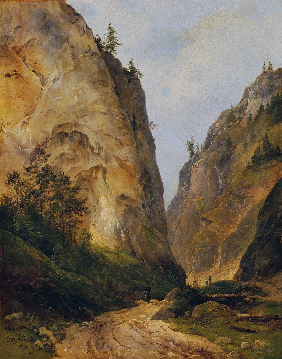 Felsental (w Höllental) autorstwa Franz Steinfeld