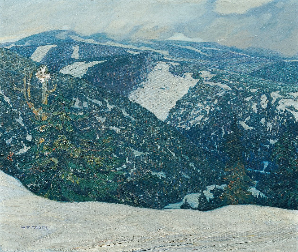 Krajobraz Gór Izerskich autorstwa Franz Wilhelm Jäger