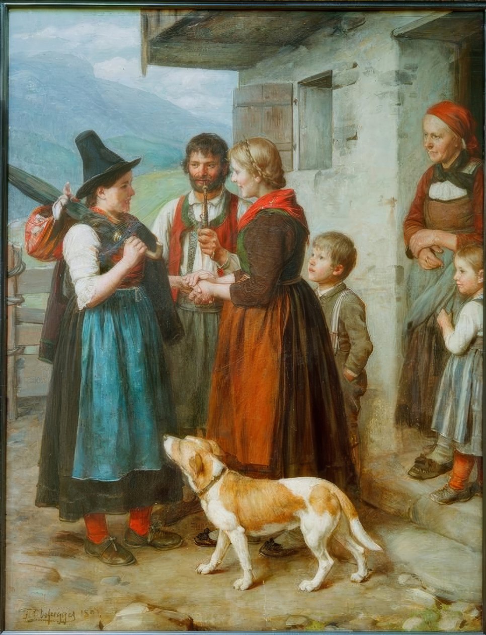 Witamy gości autorstwa Franz von Defregger