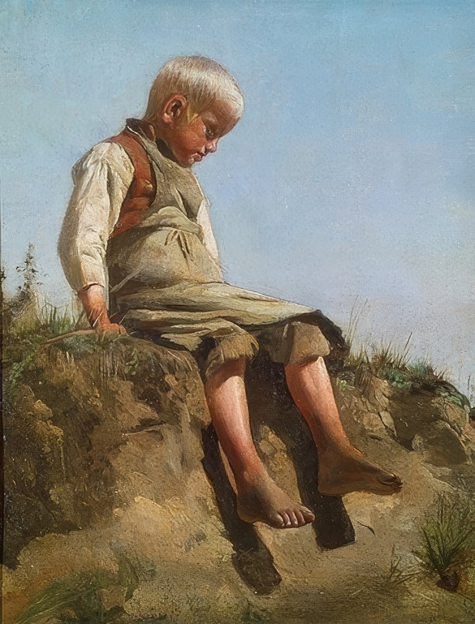 Chłopiec w słońcu. 1860 autorstwa Franz von Lenbach