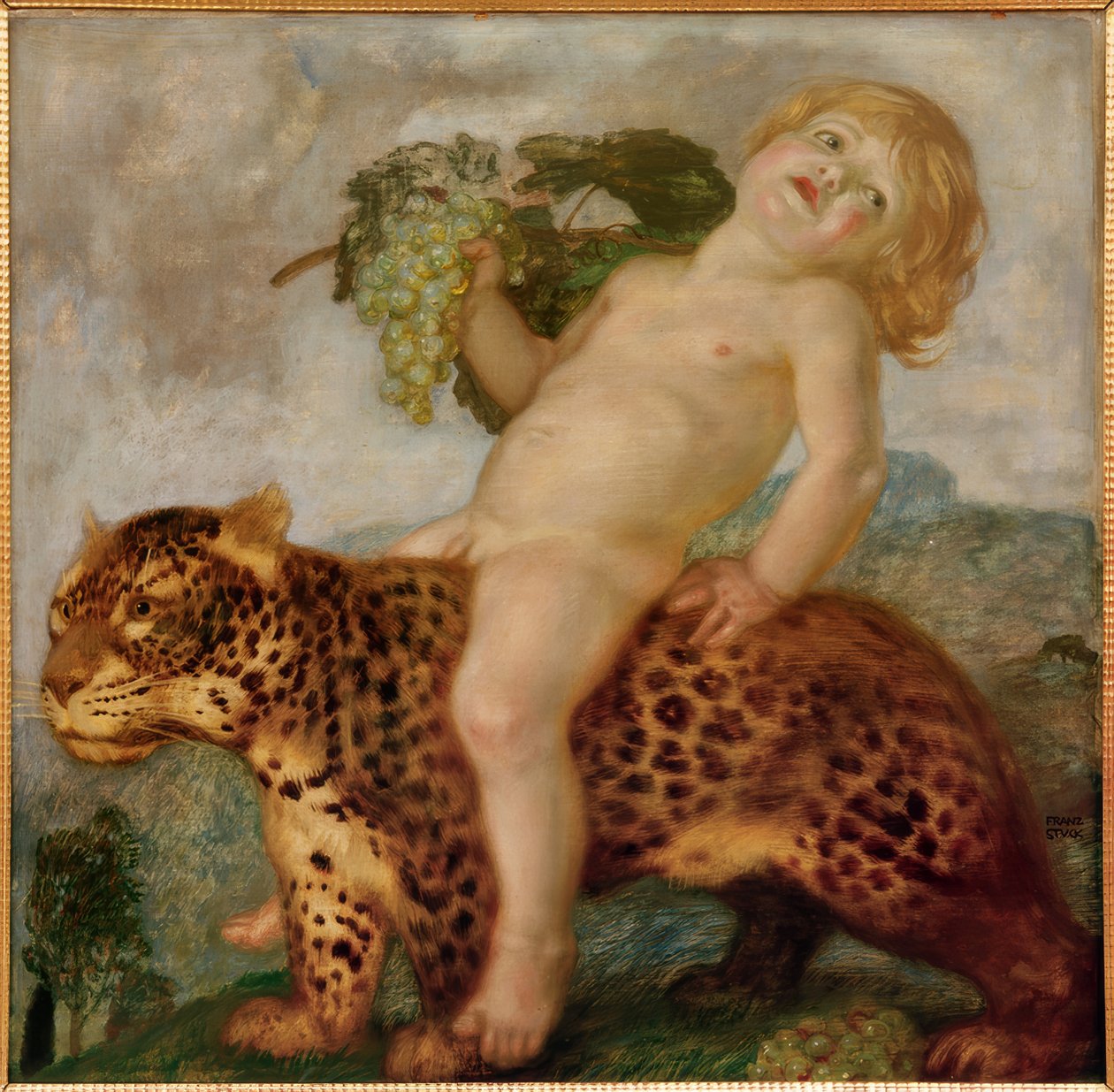 Chłopiec Bachus na panterze autorstwa Franz von Stuck