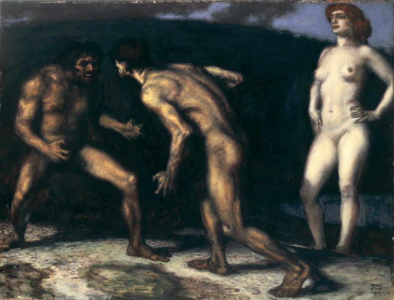 Bitwa o kobietę autorstwa Franz von Stuck