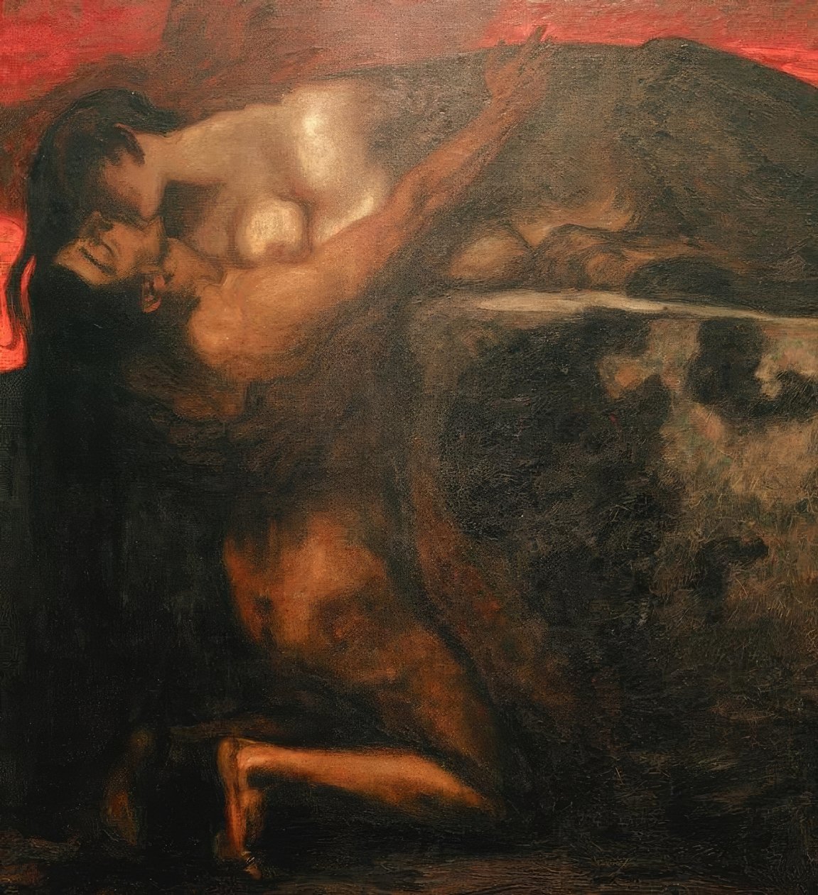 Pocałunek Sfinksa autorstwa Franz von Stuck