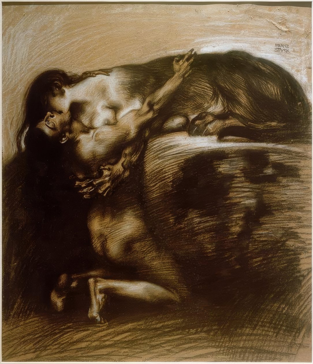 Pocałunek Sfinksa autorstwa Franz von Stuck