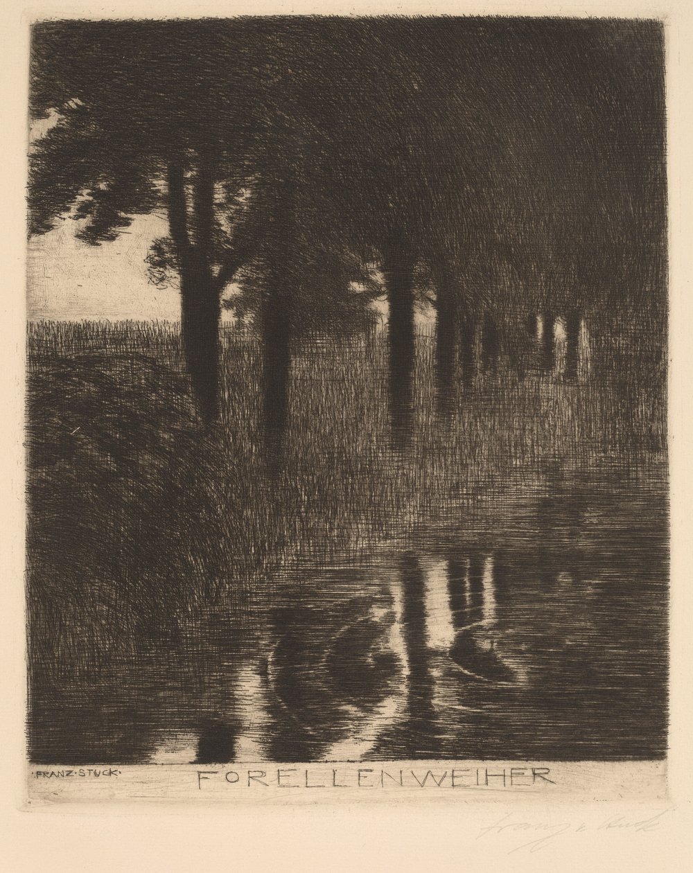 Staw pstrągowy autorstwa Franz von Stuck