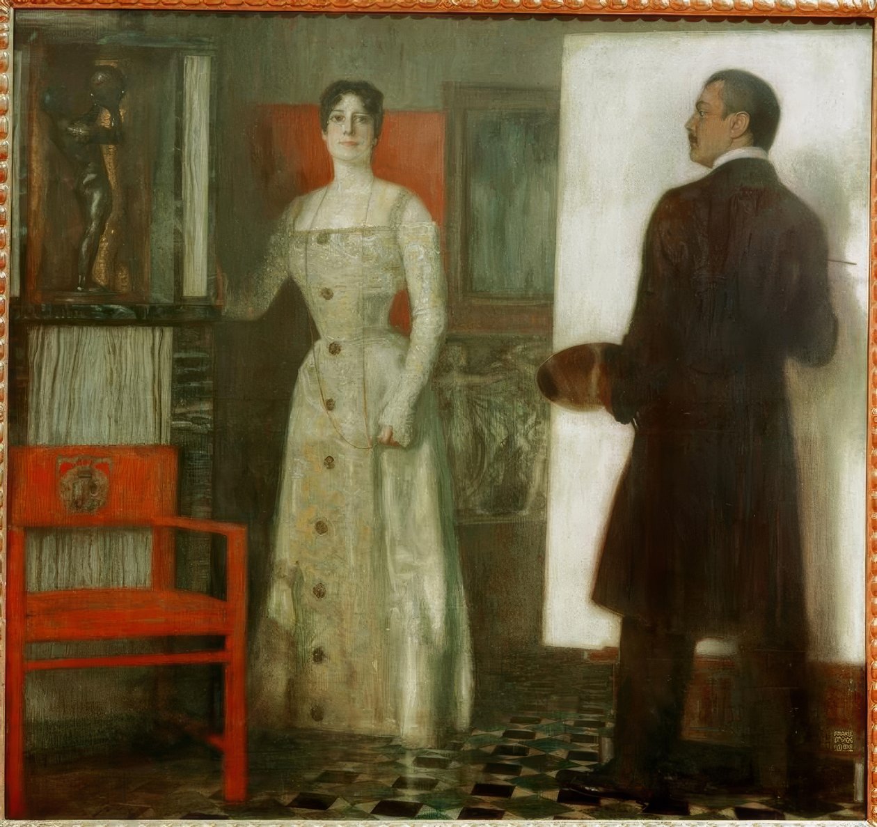 Franz i Mary Stuck w studio autorstwa Franz von Stuck