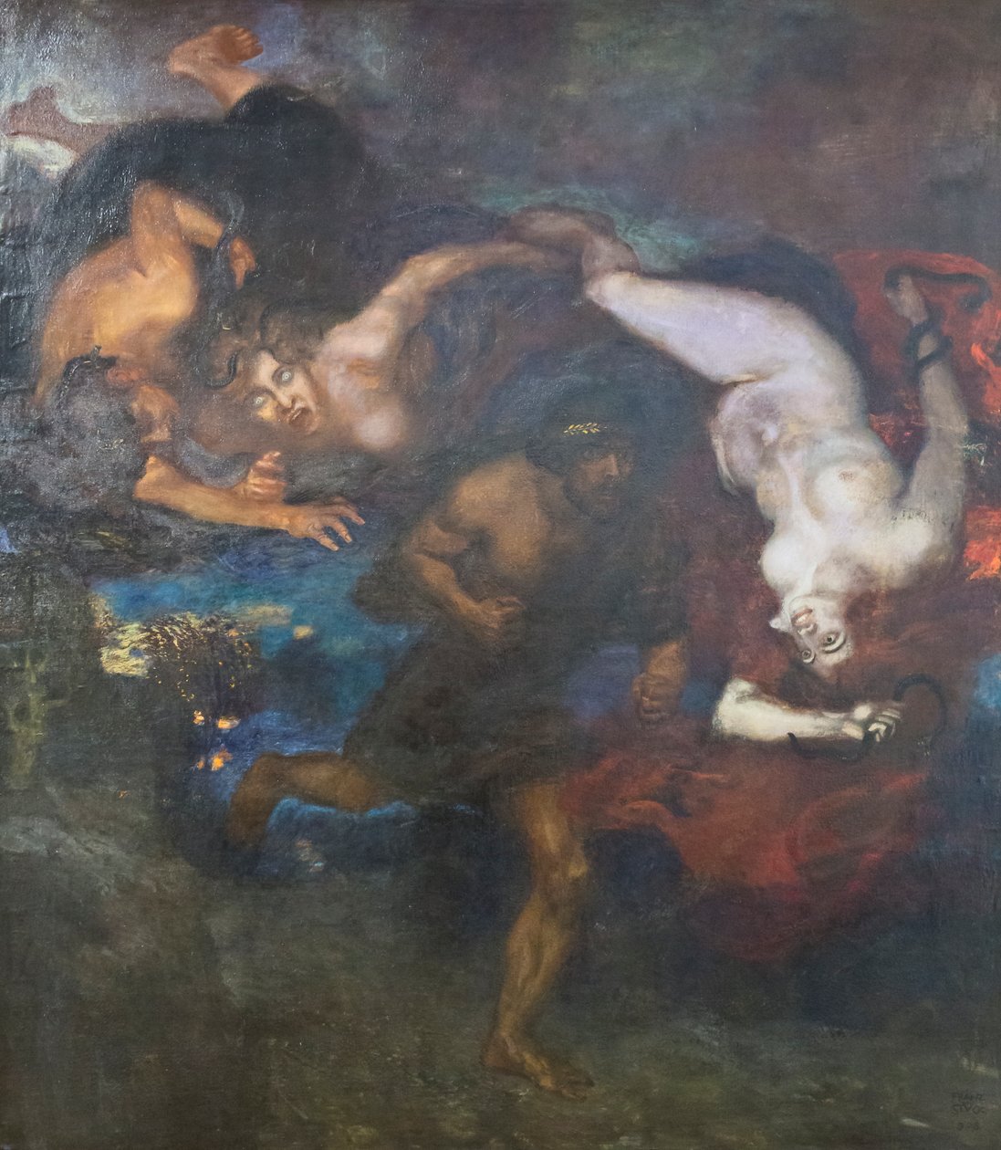 Orestes e os Erinnipolishes autorstwa Franz von Stuck