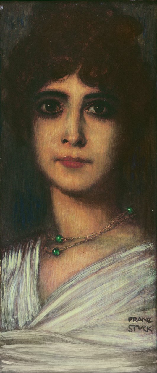 Portret kobiety (olej) autorstwa Franz von Stuck
