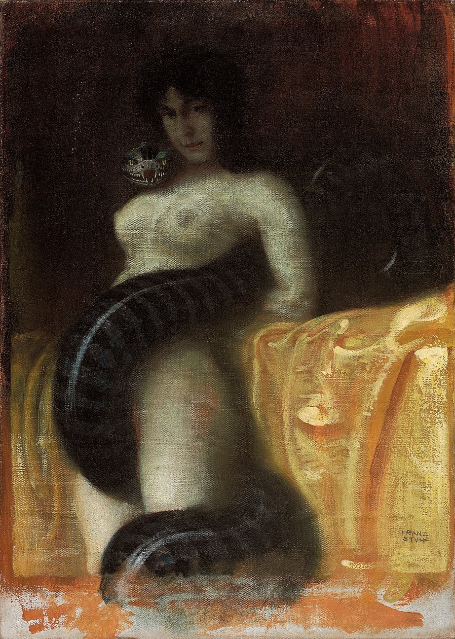 Zmysłowość, ok. 1891 autorstwa Franz von Stuck