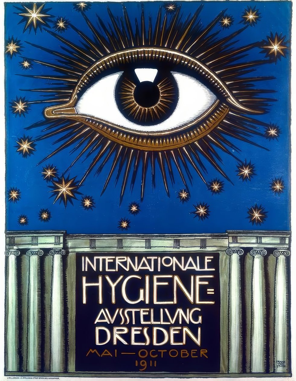 Utknął, plakat wystawowy 1911 autorstwa Franz von Stuck