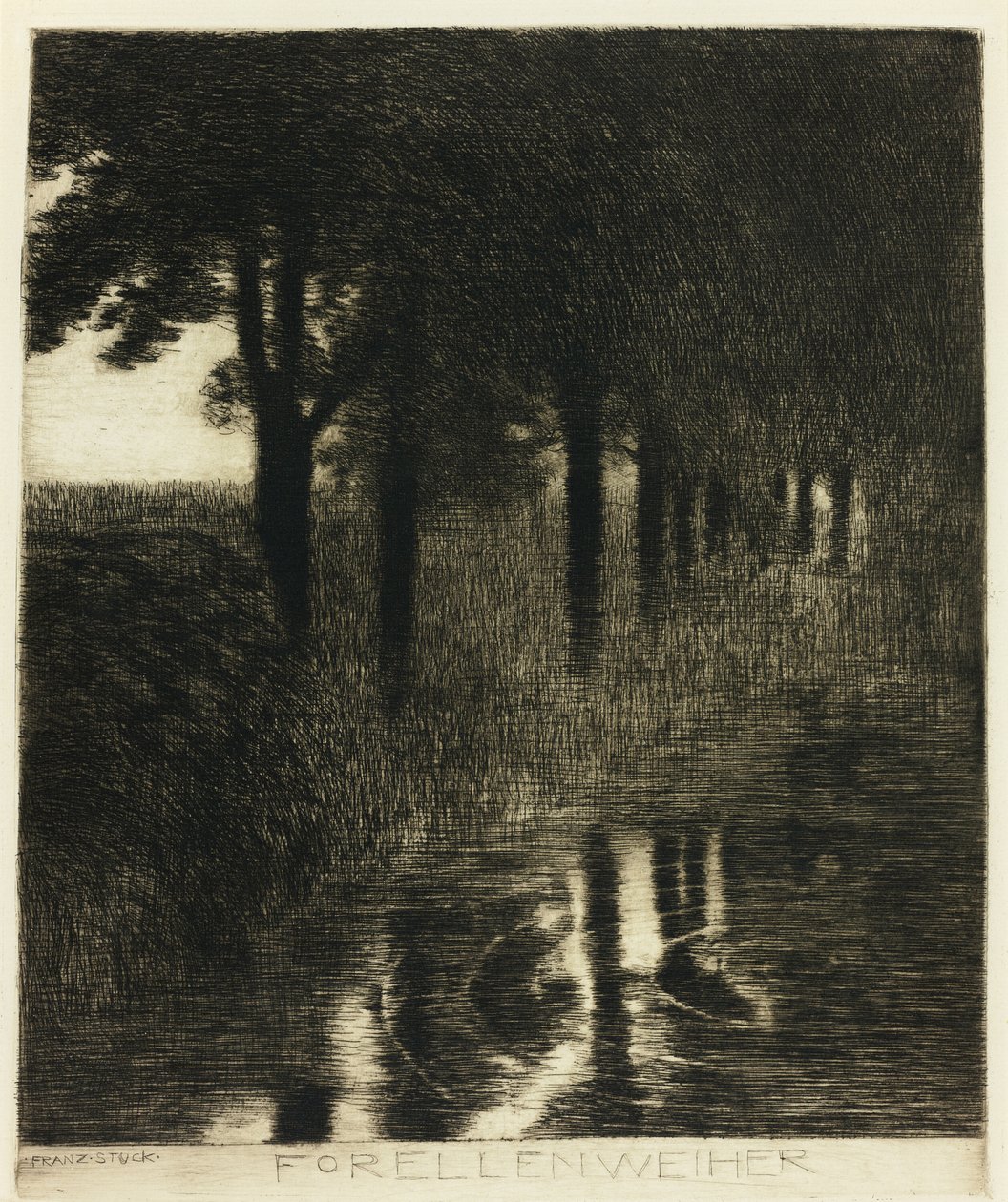 Basen pstrągowy autorstwa Franz von Stuck