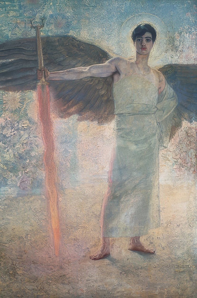 Guardians of Paradise. 1889 autorstwa Franz von Stuck