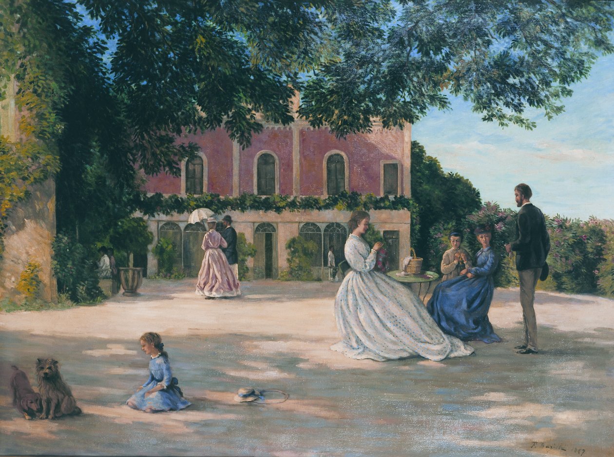 Francuski: La Terrasse de Méric autorstwa Frédéric Bazille