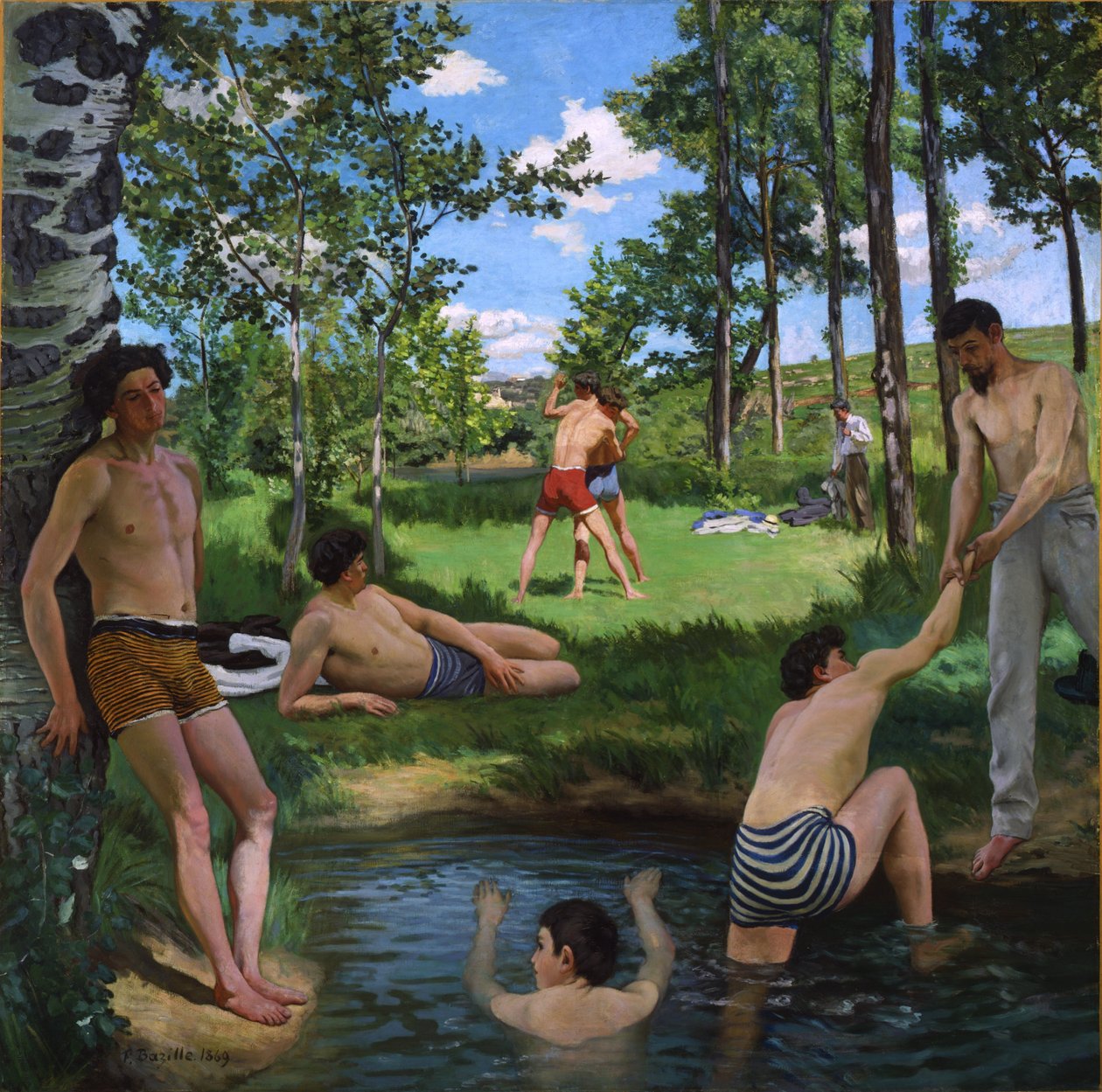 Scena letnia autorstwa Frédéric Bazille