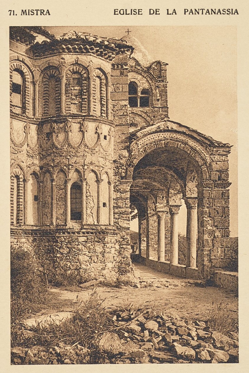 Mistra. Eglise de la Pantanassia autorstwa Frédéric Boissonnas