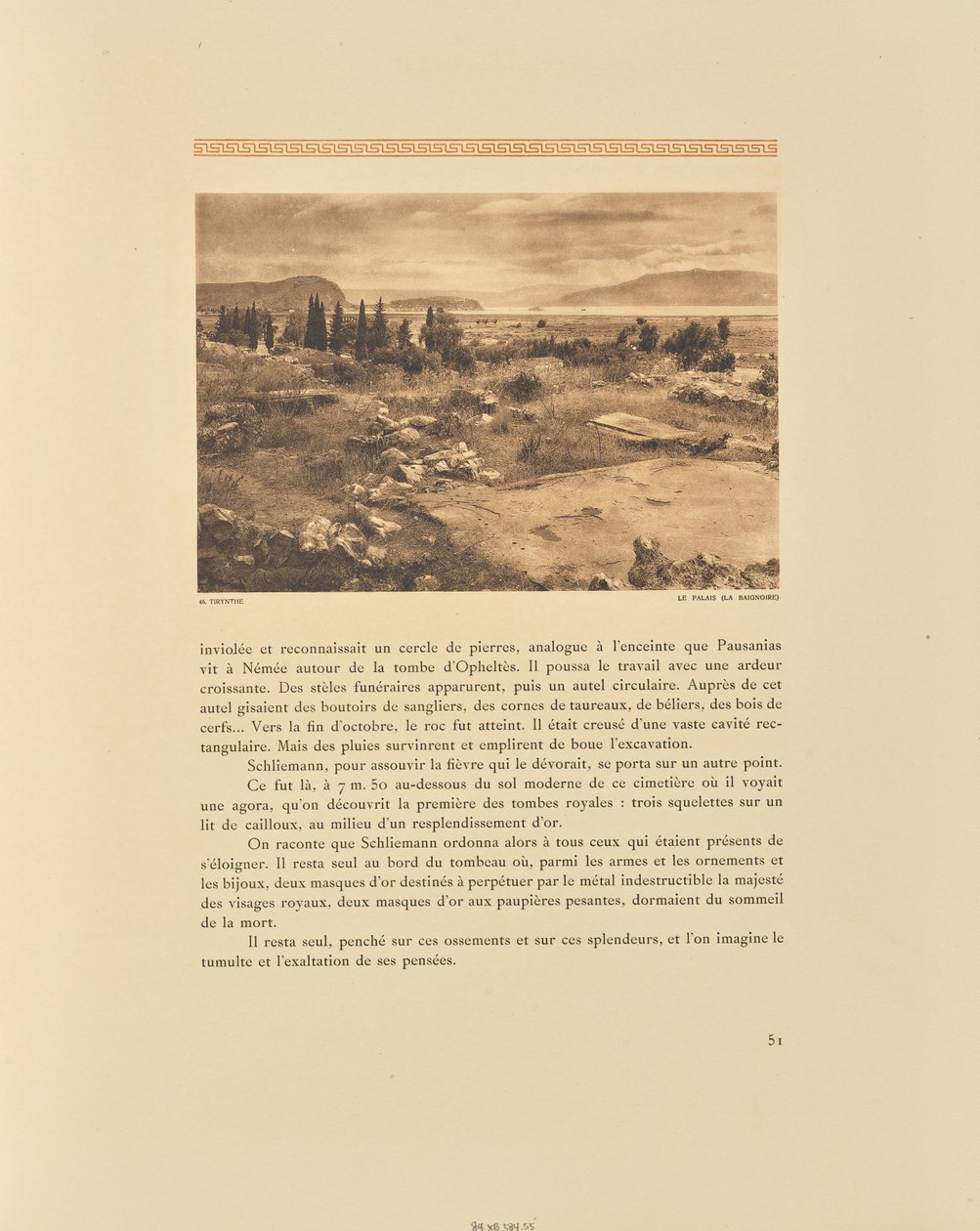 Tirynthe. Pałac (łaźnia) autorstwa Frédéric Boissonnas