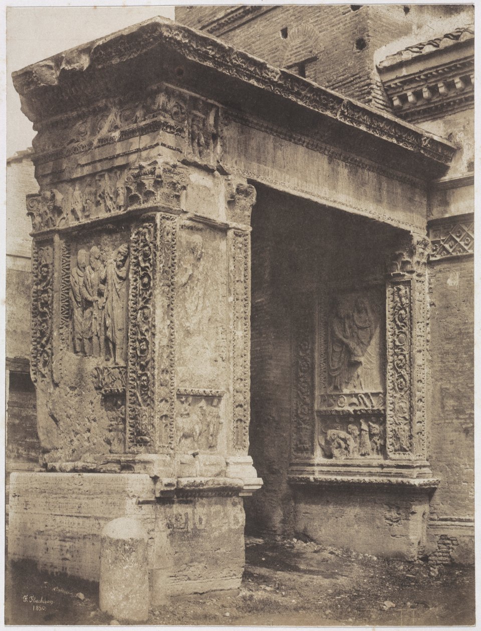 Łuk Złotnika, Rzym, 1850. autorstwa Frédéric Flachéron