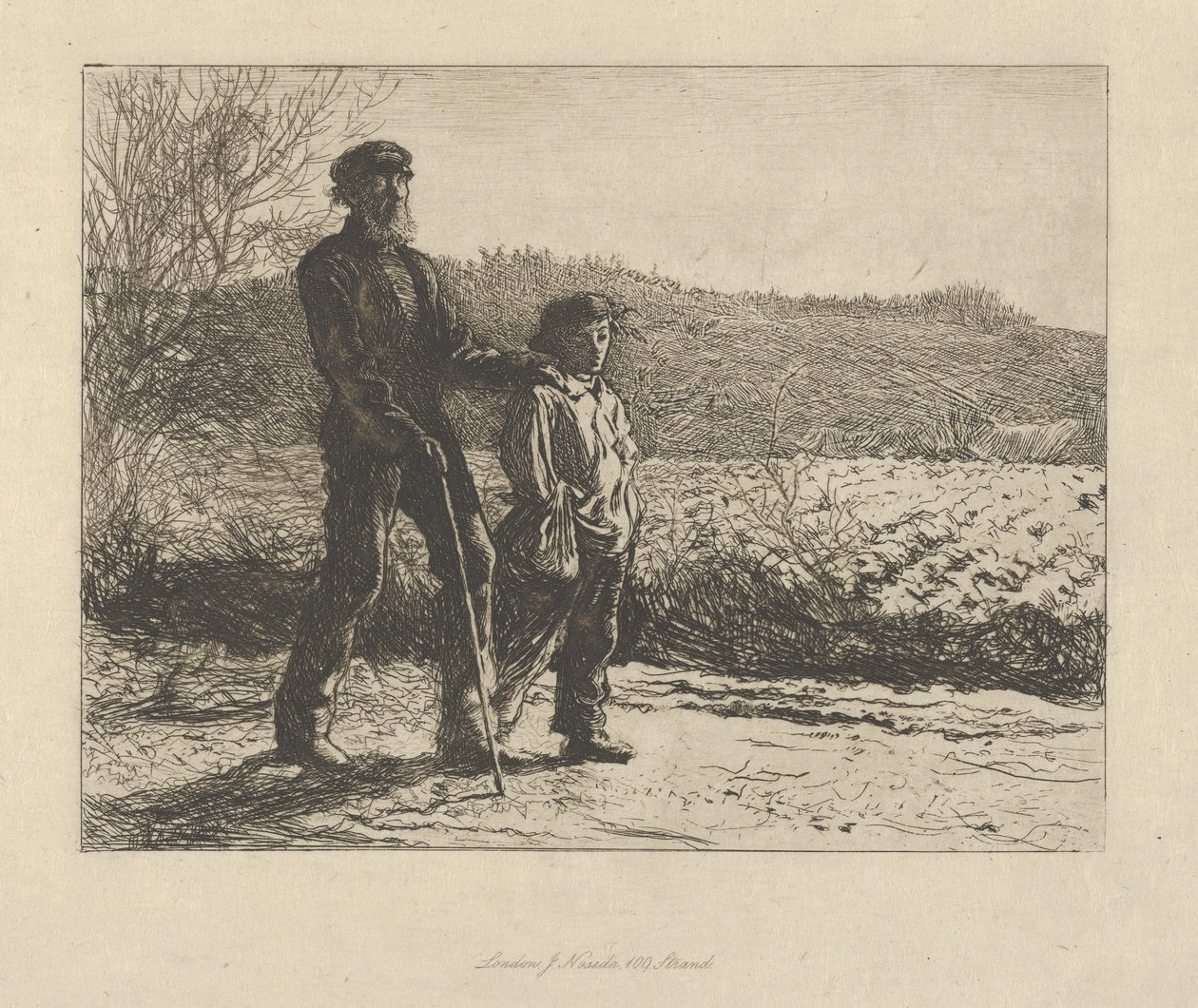 Ślepiec Wędrowcy, 1863. autorstwa Fred Walker