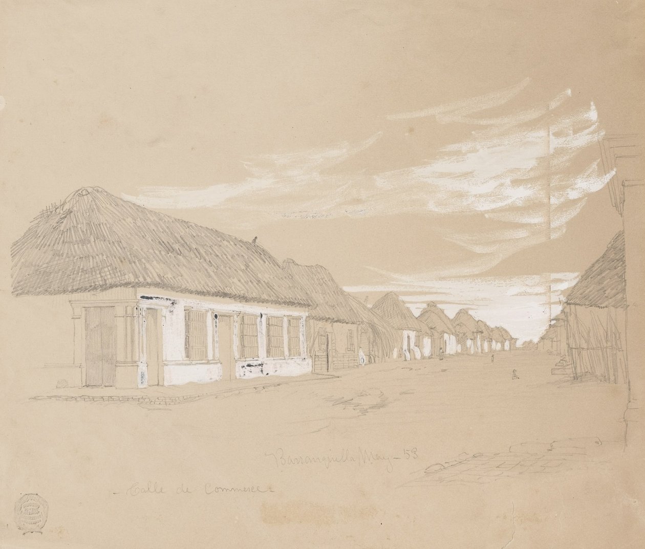 Ulica handlowa, Barranquilla, Kolumbia autorstwa Frederic Edwin Church