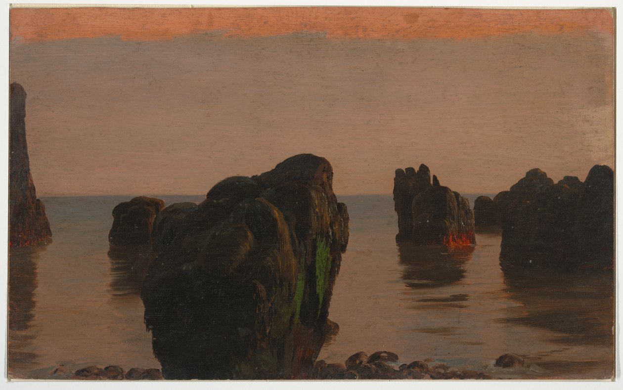 Rysunek, Wyspa Grand Manan, Kanada, 1851–52 autorstwa Frederic Edwin Church