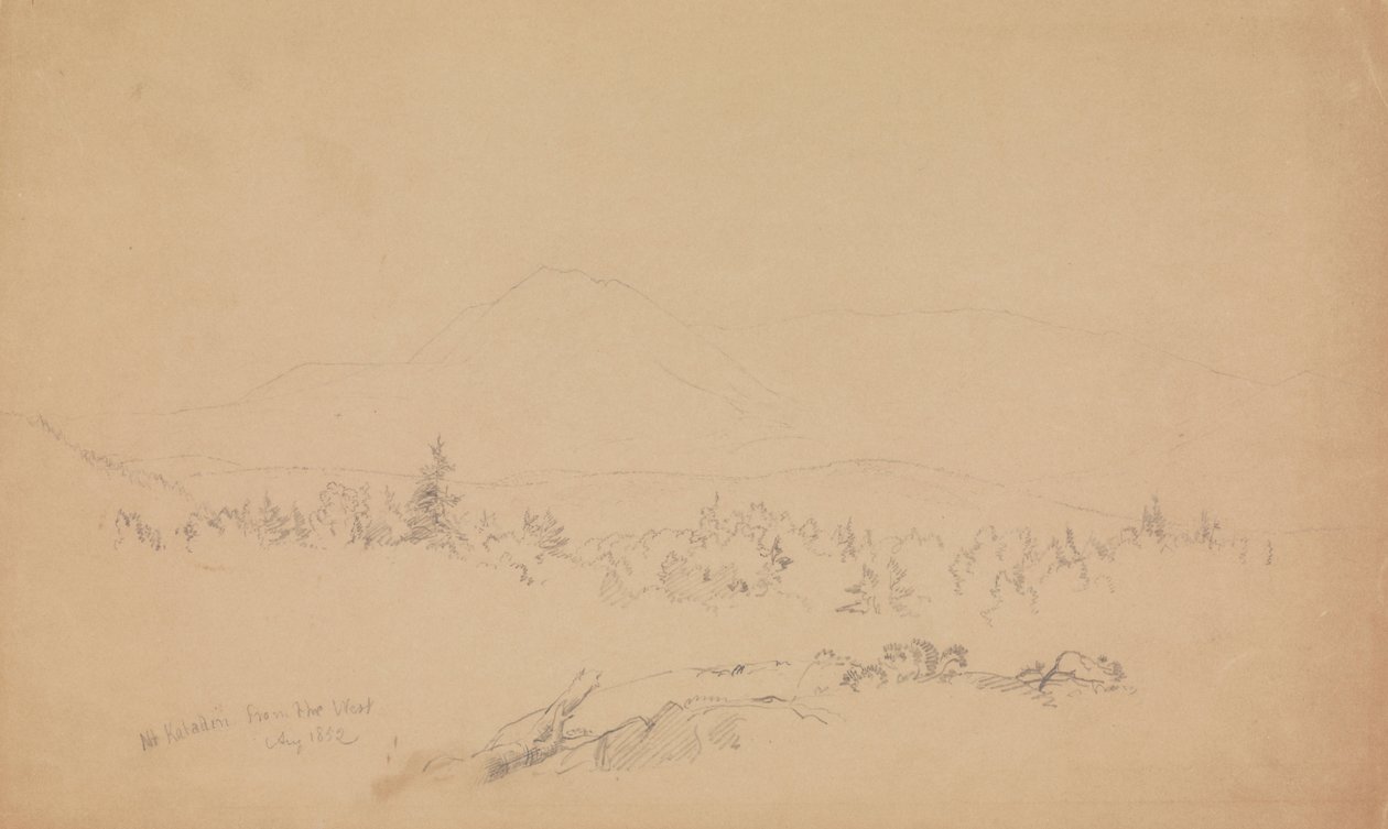 Góra Katahdin od zachodu (patrząc na zachód w kierunku góry Katahdin) autorstwa Frederic Edwin Church