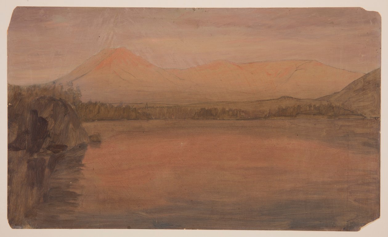 Mt. Katahdin i Turner z jeziora Katahdin autorstwa Frederic Edwin Church