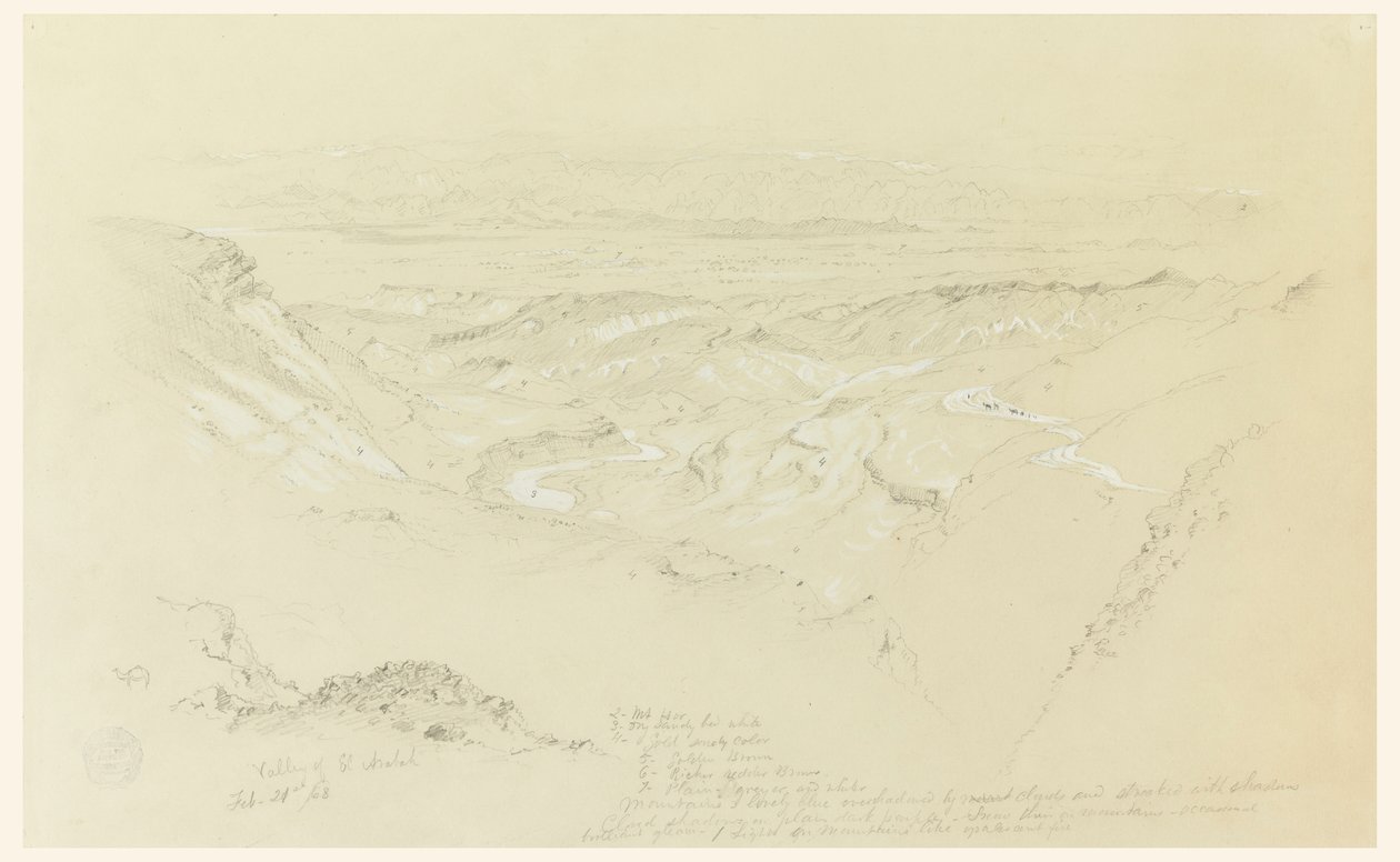 Dolina El Arabah autorstwa Frederic Edwin Church