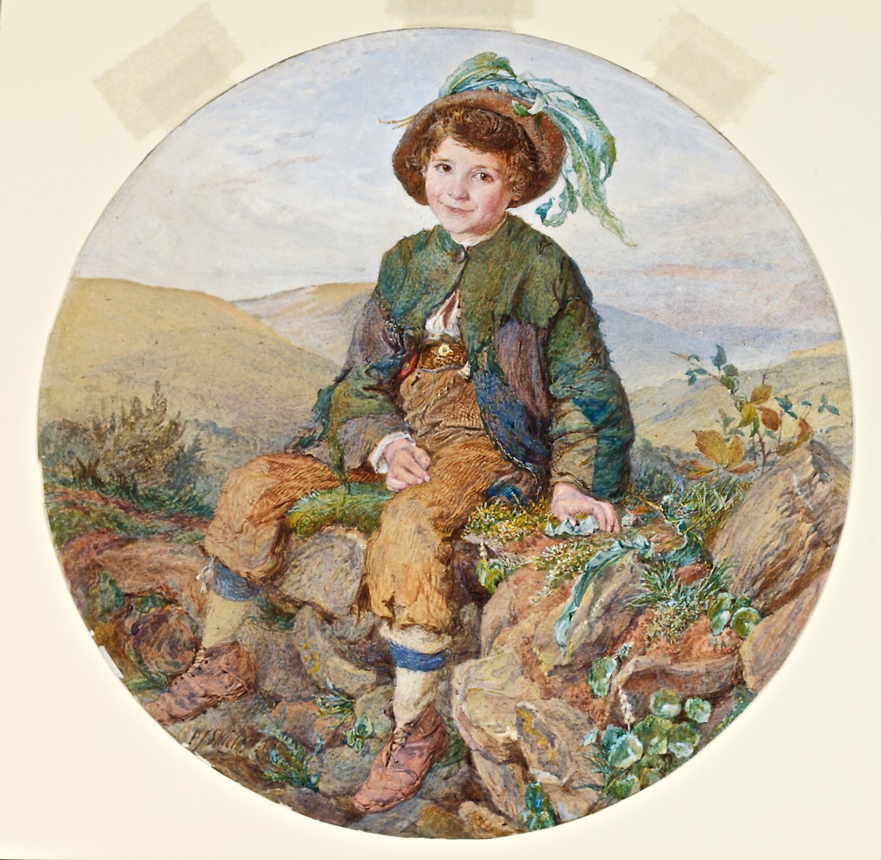Cavalier, ok. 1860 (wc i gwasz na karcie) autorstwa Frederic James Shields