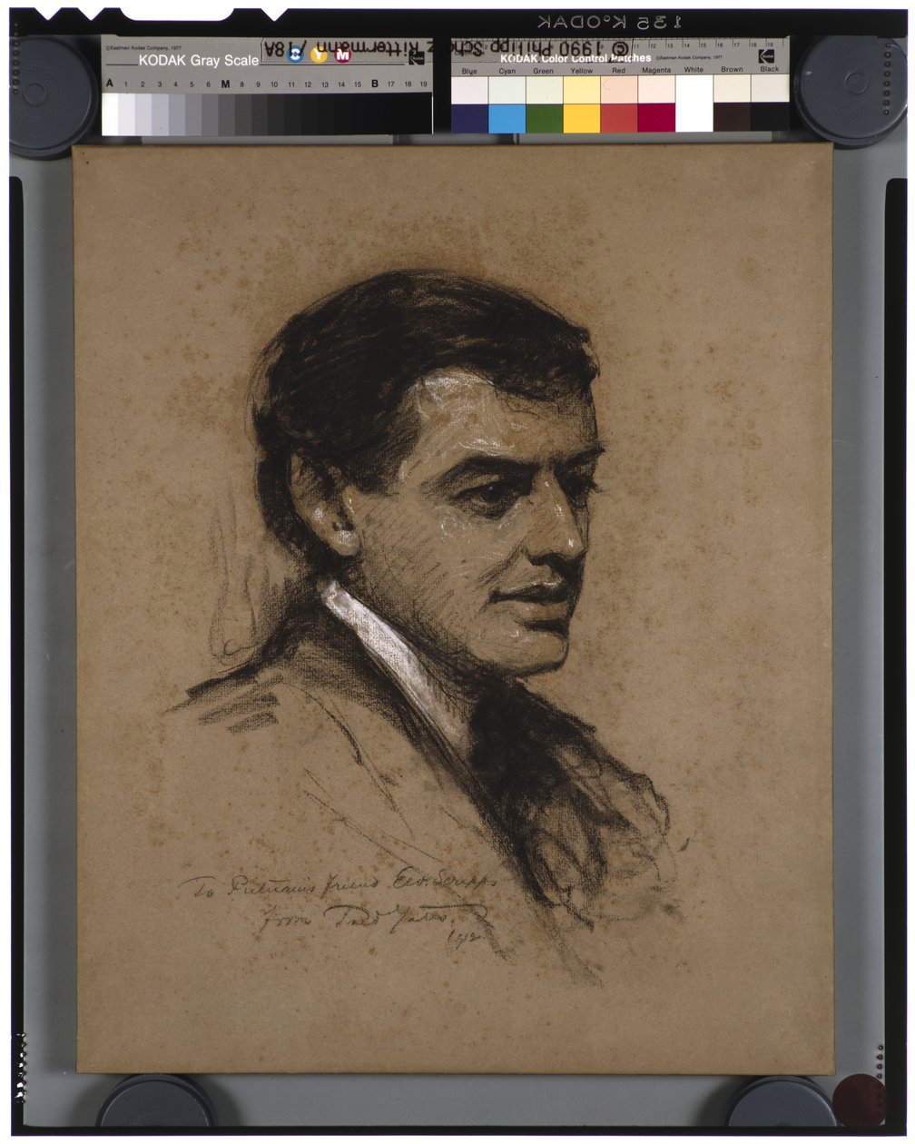 Portret Arthura Putnama, 1912 (węgiel drzewny na papierze) autorstwa Frederic Yates
