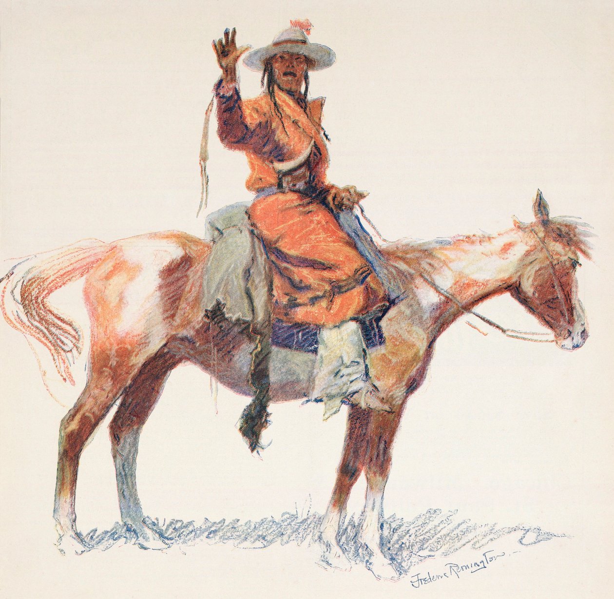 Skaut Apaczów. Fryderyka Remingtona. autorstwa Frederic (after) Remington