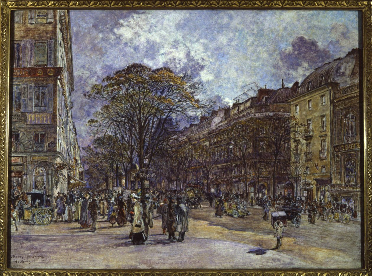 Boulevard des Italians w Paryżu autorstwa Frederic Anatole Houbron