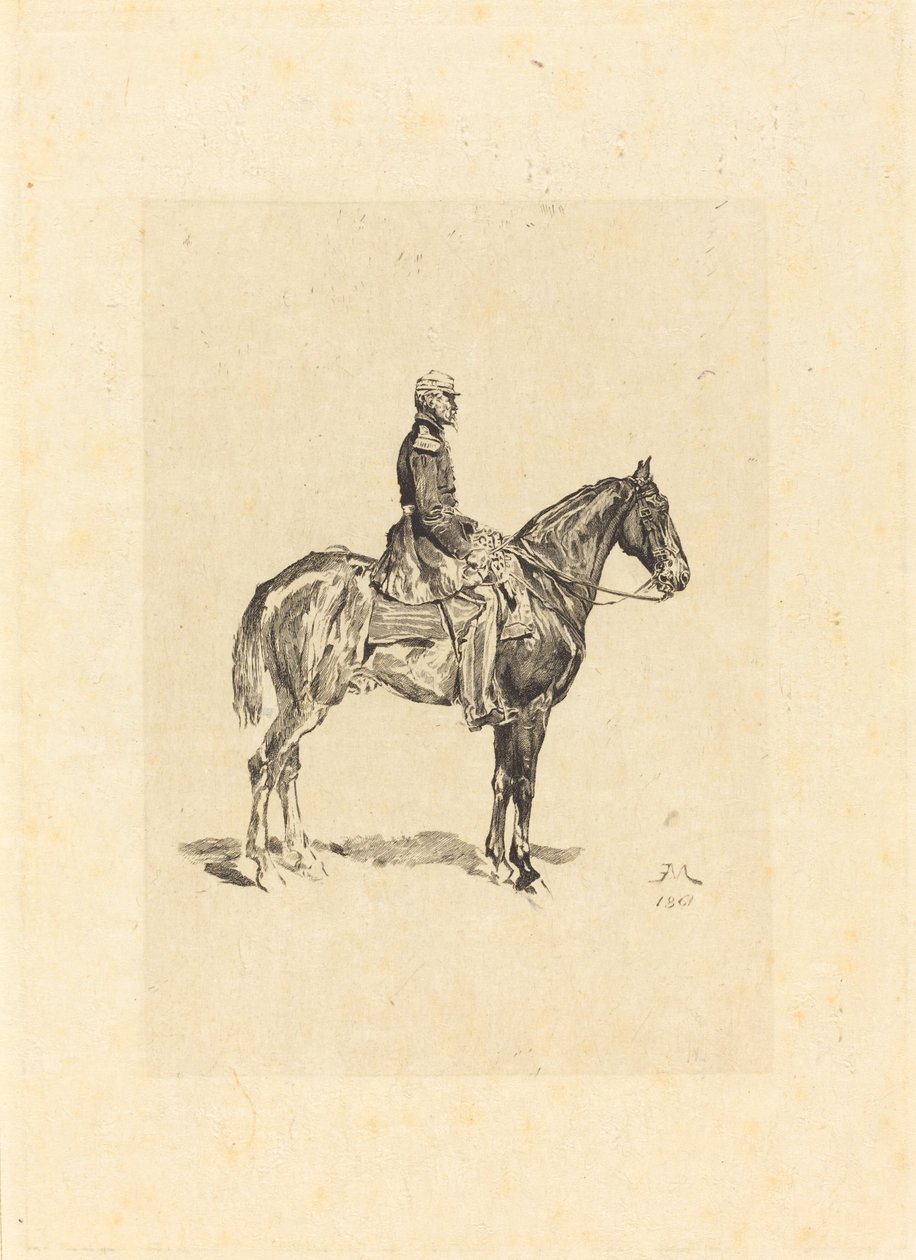 Jeździec autorstwa Frederic Auguste La Guillermie after Jean Louis Ernest Meissonier