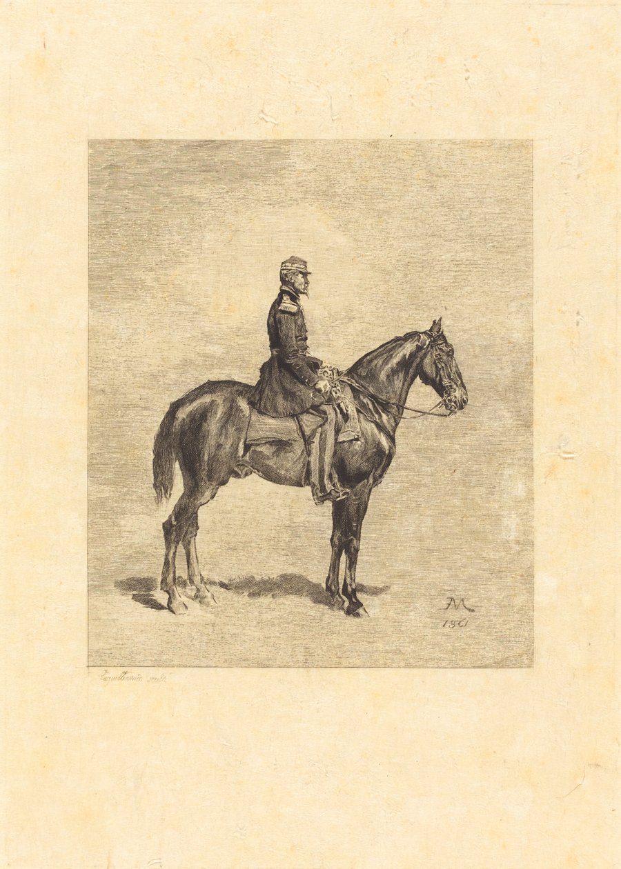 Jeździec autorstwa Frederic Auguste La Guillermie after Jean Louis Ernest Meissonier