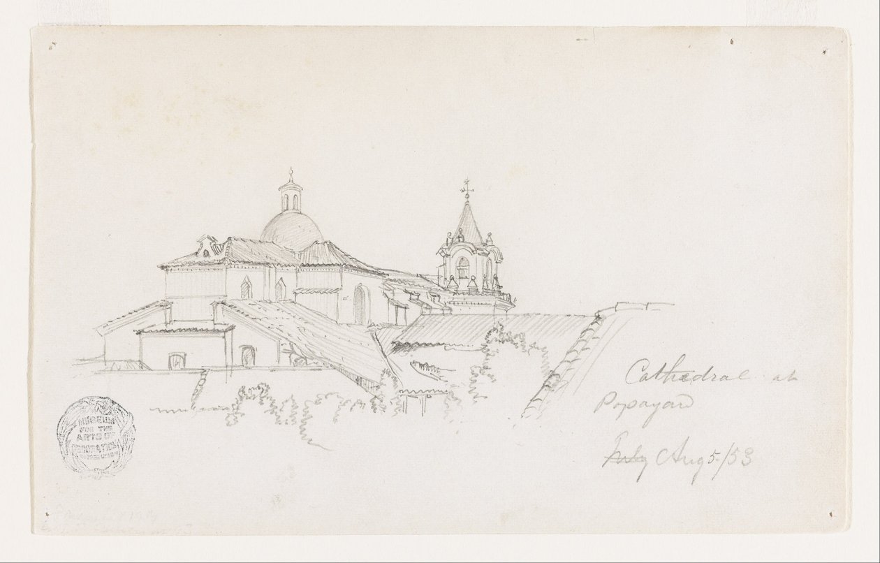 Katedra w Popayan, Kolumbia autorstwa Frederic Edwin Church