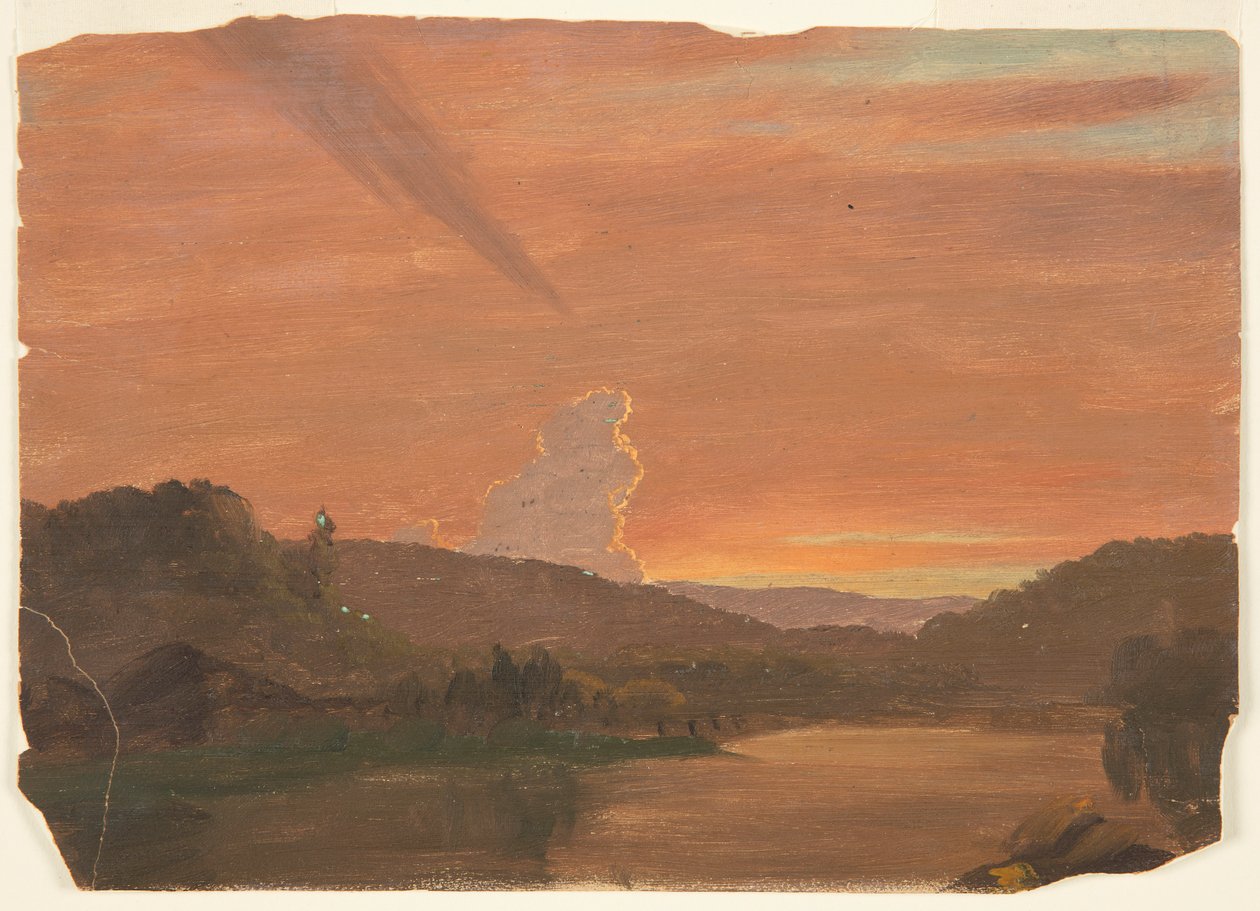 Badanie chmury o zachodzie słońca autorstwa Frederic Edwin Church
