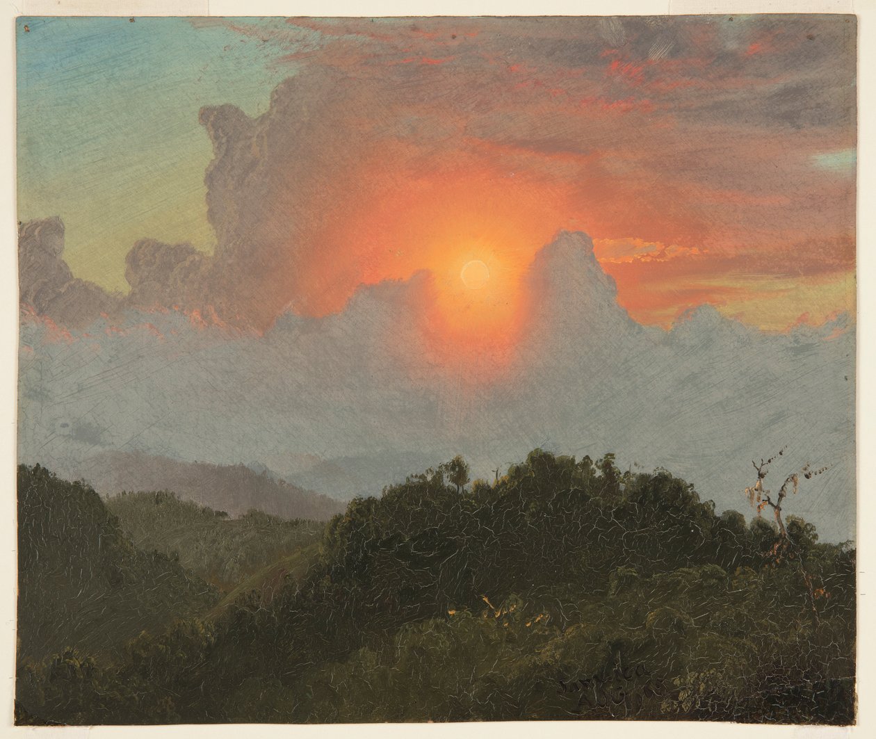 Chmury i zachód słońca, Jamajka autorstwa Frederic Edwin Church