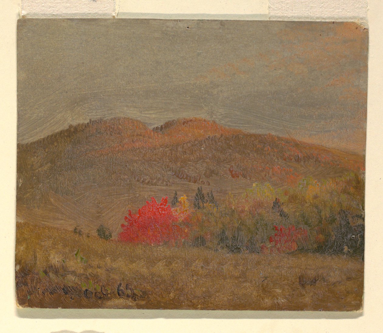 Rysunek, Jesienny pejzaż (Vermont), 1865-70 autorstwa Frederic Edwin Church