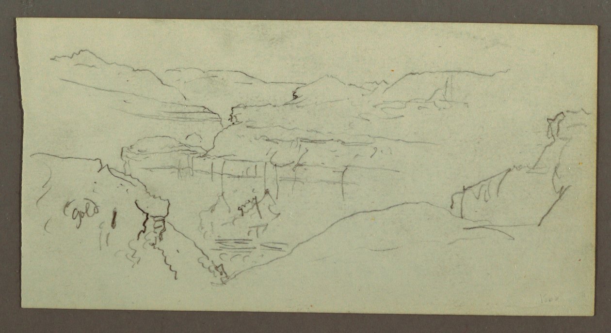 Rysunek, Kanion, prawdopodobnie 1868 r. autorstwa Frederic Edwin Church